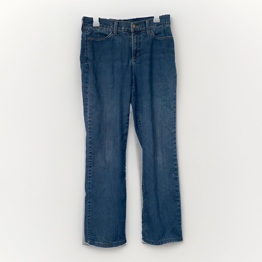 NYDJ Lift Tuck Technology Women's Bootcut Mid Rise Medium Wash Jeans Size 8 Flaw